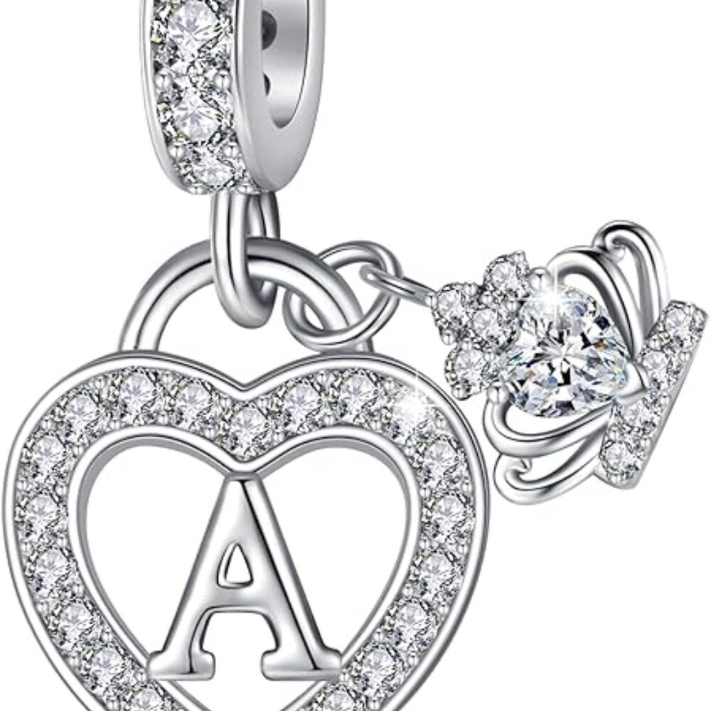 Letter Charms for Charms Bracelet: Silver